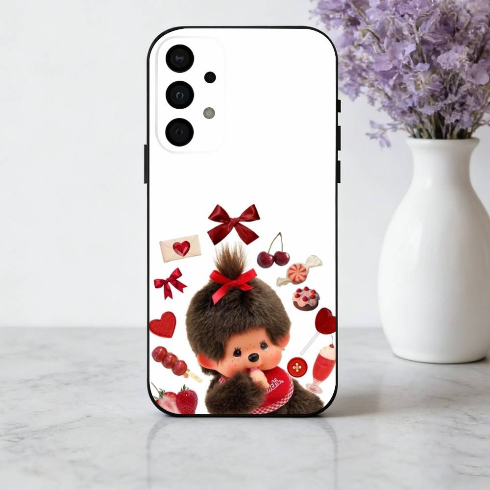 C-Cute M-Monchhichis-S Phone Case For Samsung Galaxy A73,A72,A71,A70,A53,A52,A51,Soft Silicone Black Cover