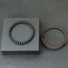 2 PCS Sleek Minimalist Black Beaded Bracelet Rope Bracelet Mixed Stackable Bracelets Men's Casual Jewelry