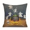 Halloween Linen Pillow Cover Printed Pillow Cover