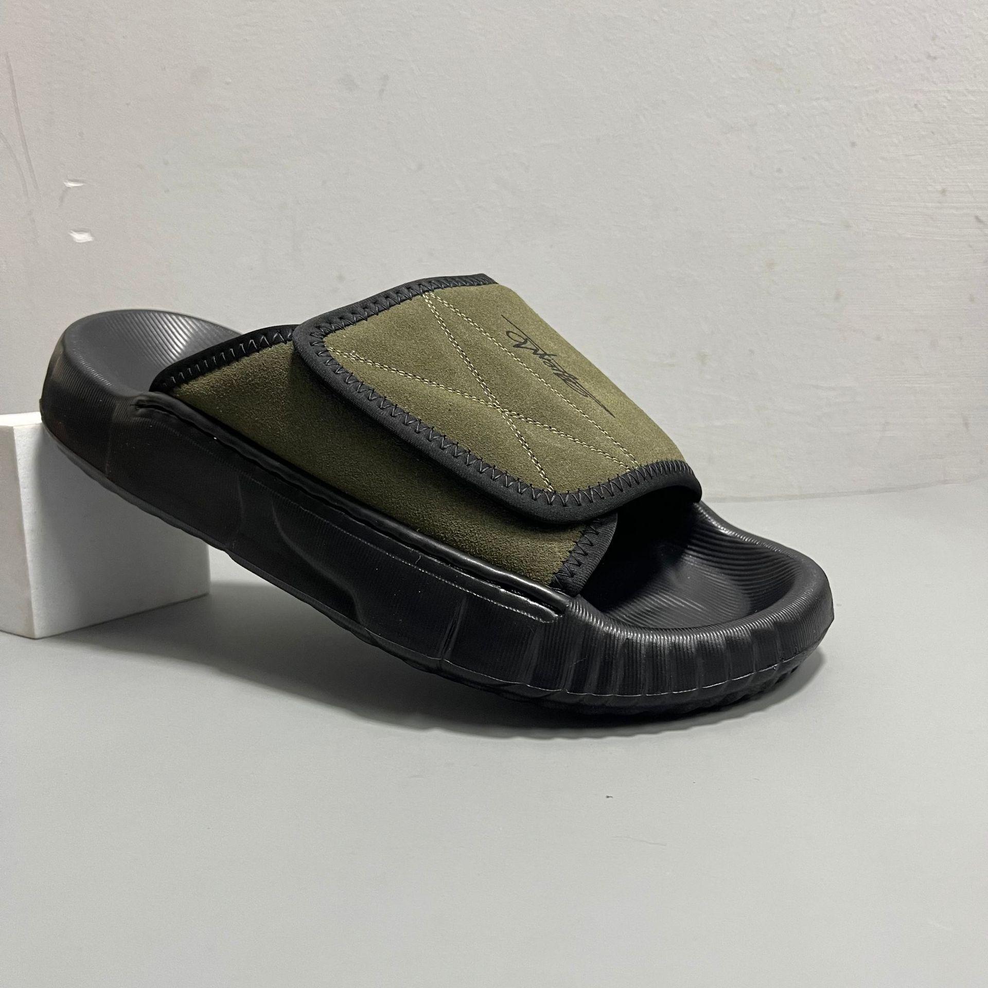 2026 Summer Men s Breathable Genuine Leather Thong Sandals - Youthful Korean  British Style 44