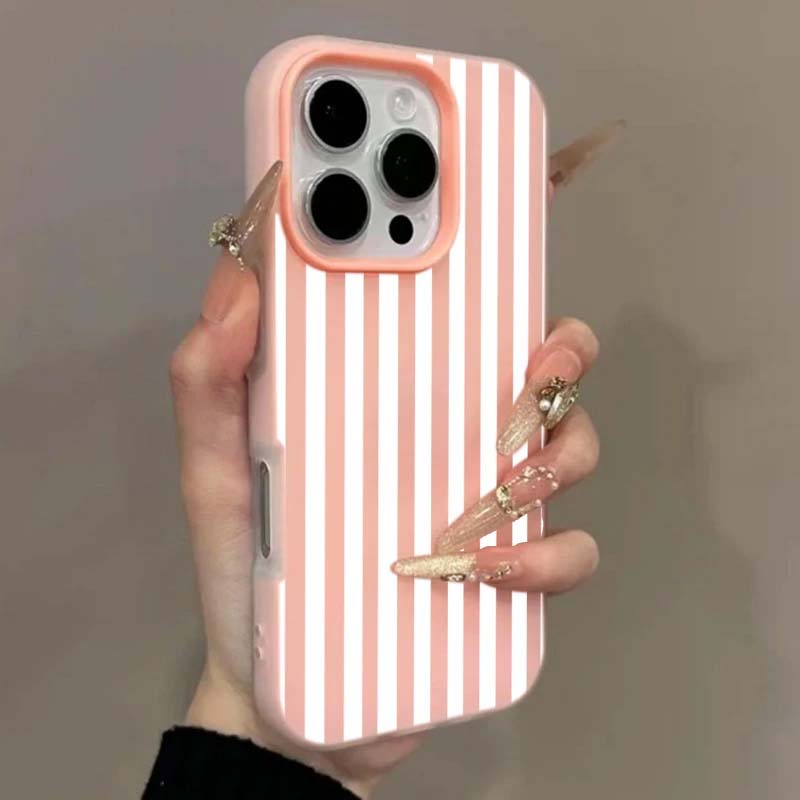 Simple Stripes Design Case For Google Pixel 10 5G 8A 7A 9 Pro XL 7 8 Pro 2 in 1 Matte Candy Color Cover