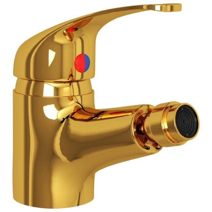 VidaXL Mitigeur de bidet de salle de bain Doré 13x12 cm
