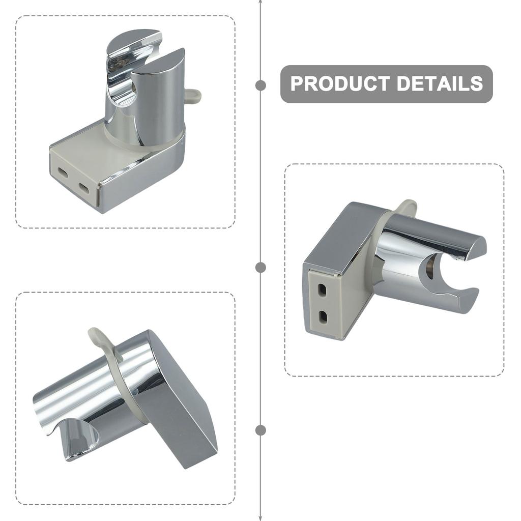1pcs Plastic Wall Mount Shower Bracket For Handheld Shower Head Bathroom Shower Holder 63*67cm Silver Bathroom Fixture