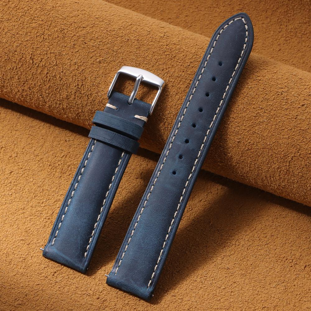 Geniune Calfskin Leather Watchband 18mm 20mm 22mm 24mm Watch Strap for Samsung Watch Strap for Huawei Watch Gt2/Gt3 Sport Band