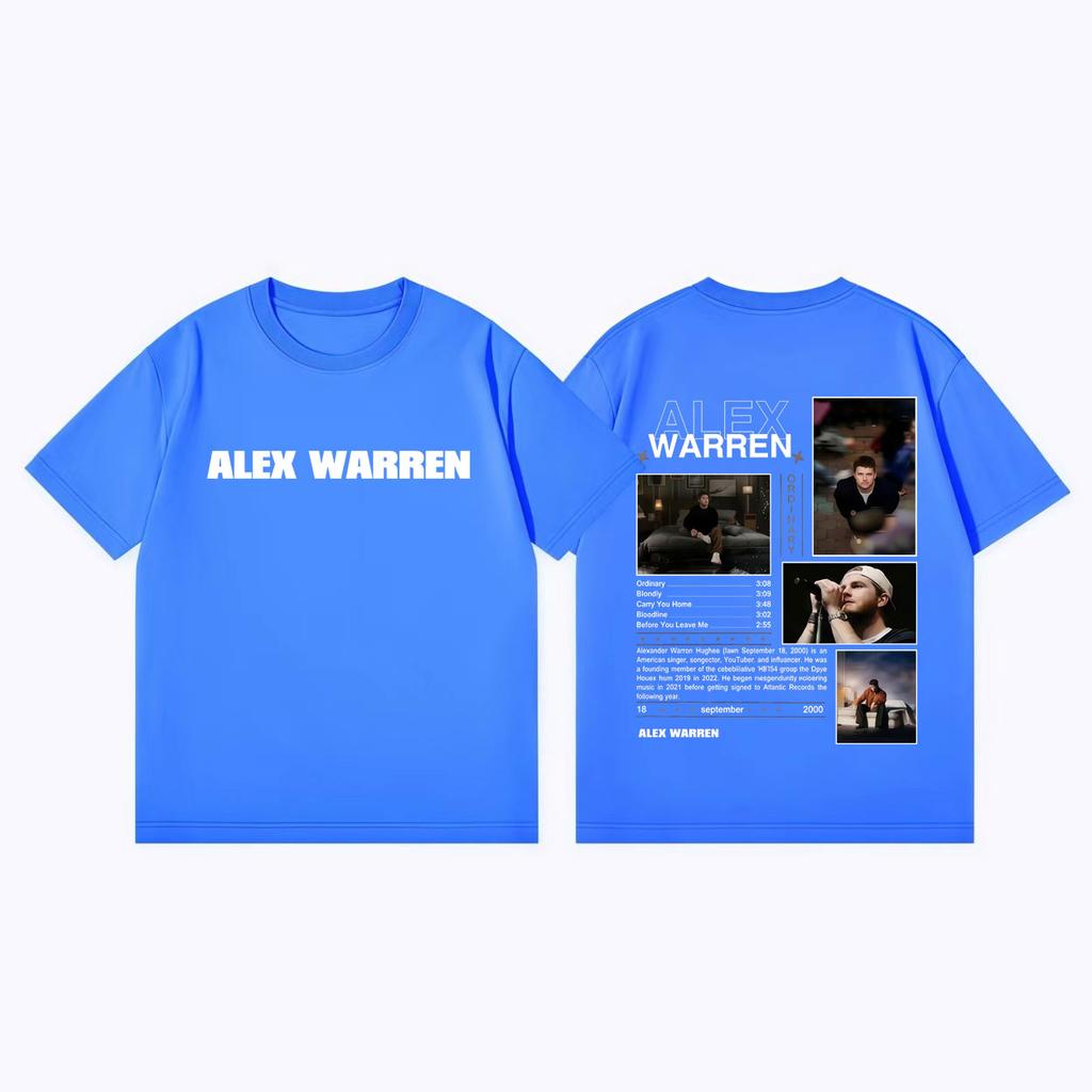 Singer Alex Warren World Tour 2026 Merch Tshirt Unisex Women Fashion Vintage Short Sleeve T Shirts Summer Casual Loose Tshirts