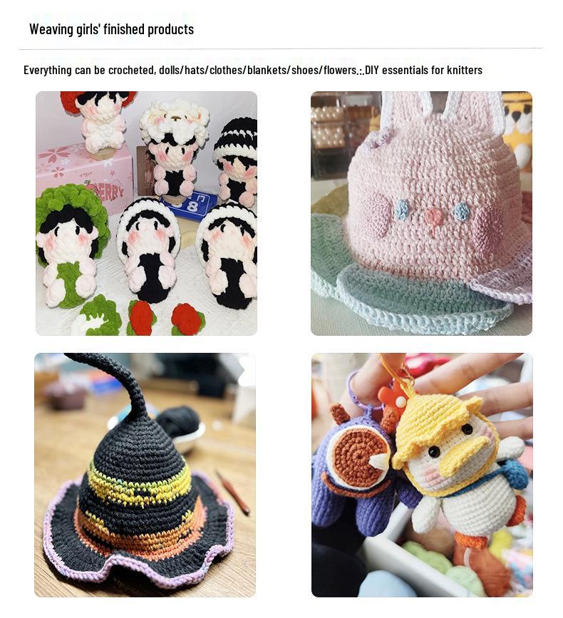 Jin Lan Häkelnadel mit weichem Griff und polierter Stahlnadel für DIY-Stricken