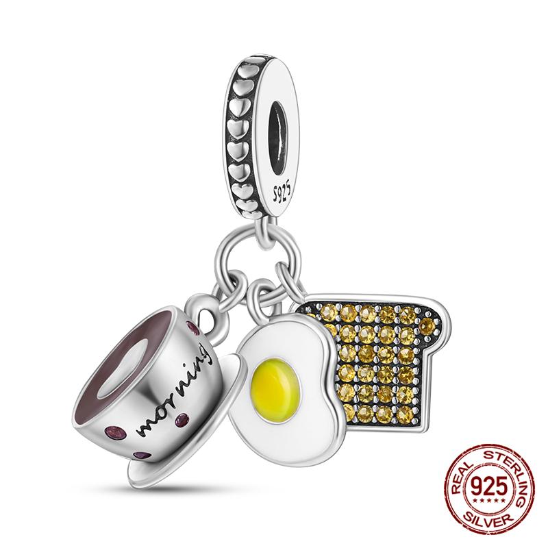 100% Genuine 925 Sterling Silver Ocean Collection Seashell Turtle and Heels Charm Beaded for Original  Bracelet Bracelet