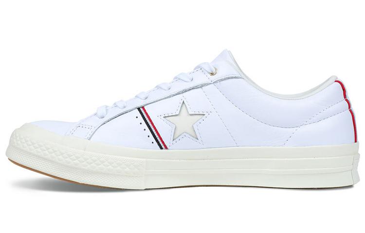 Converse One Star с кантом, низкие, белые/эмалево-красные/белые 159694C 35