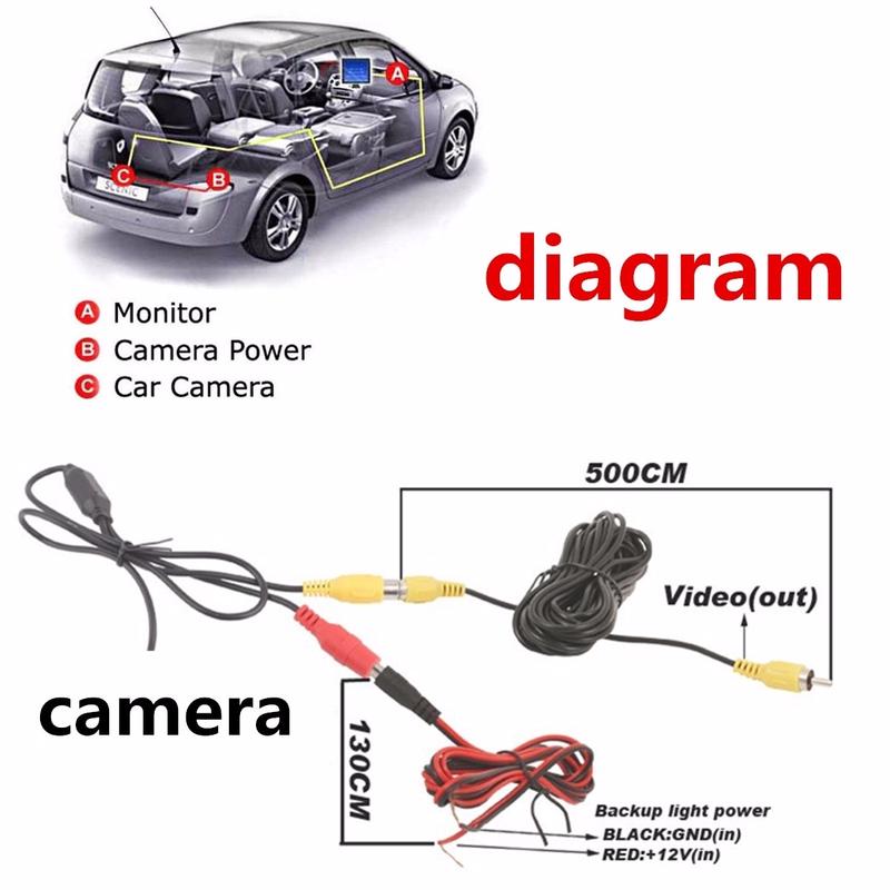 Universal 170° HD Car Rear View Camera Night Vison Reversing Night Vision Parking Backup Camera