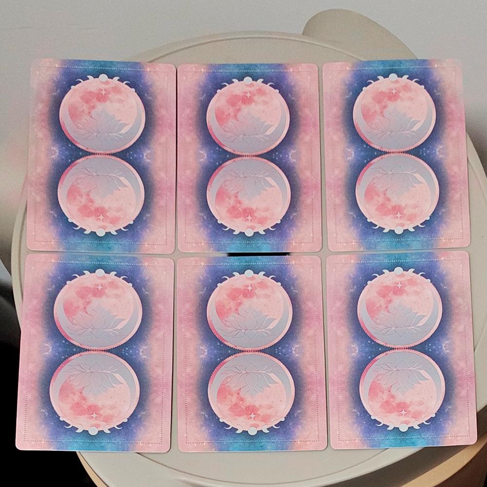 Lunar Magic Oracle Deck 10.5*7.5cm 40 Moon Cards Double-embossed, Moon Phases, Goddesses, Sacred Animals, Plants Spiritual Gift