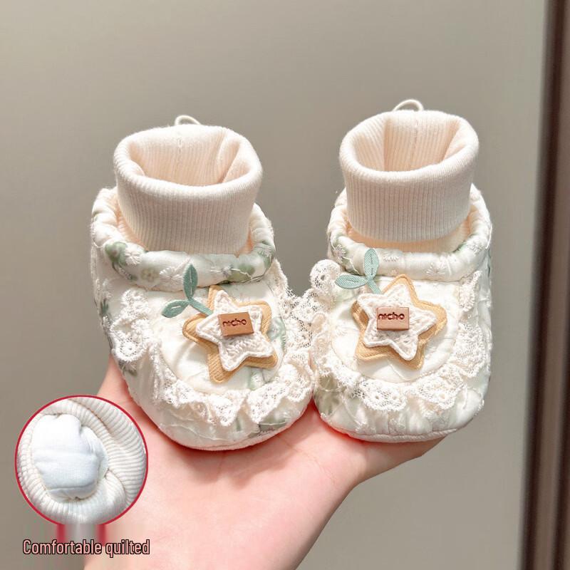 Winter Velvet Soft Sole Shoes for Baby Girls, 0-10 Months, Anti-Drop Pre-Walking Socks L 12.5cm for 10-15 months
