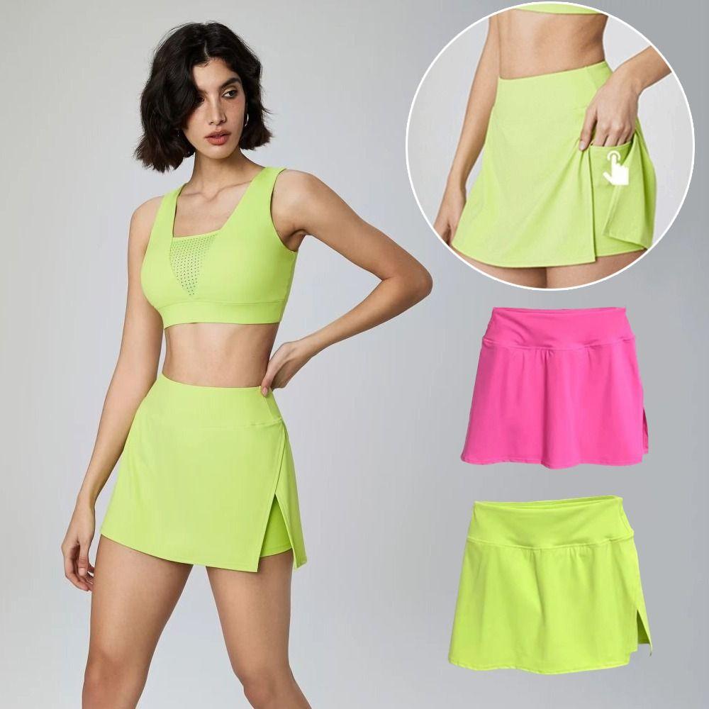 Soft Women's Tennis Skirts Breathable Sport Golf Skirt Moisture-wicking Fitness Skirt Tennis