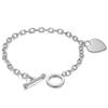 European Style Stainless Steel Bracelet with Laser-Engraved Love Logo: Stylish, Smooth, Simple Design for Women.