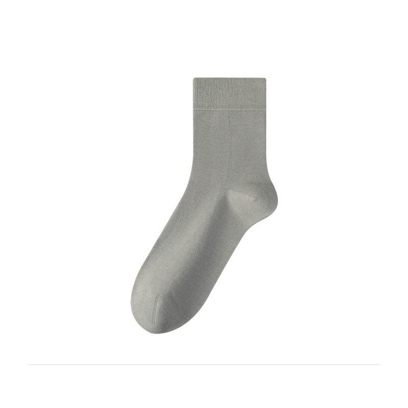 Autumn and Winter Men's Black Business Socks, Men's Socks, Pure Cotton Sweat-absorbing and Deodorizing Mid-calf Socks, Antibacterial Long Calf