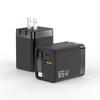 65W GaN Wall Travel Charger Adapter Mini EU Pin Plug Retractable Cable OTP Compatible PD 3.0 QC3.0 for Macbook Mobile Phone