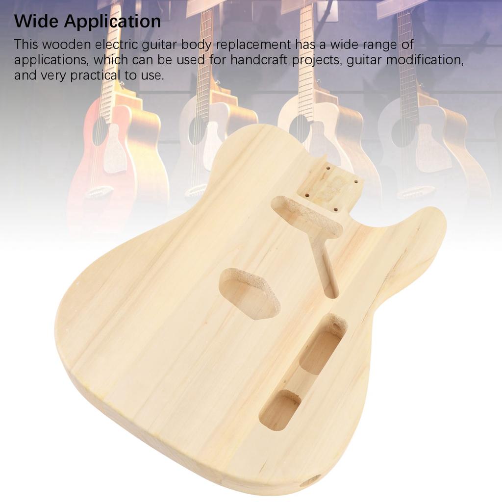 Guitar Body Walnut Wood Single Pickup Hole Electric Guitar Body Replacement for Handcraft