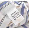 Spring and Summer Cotton Linen Men Tops Japanese Style Square Stripes Long Sleeve Shirt Youth Breathable Shirts for Men