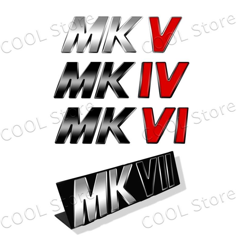 3D Metal MKIV MKV MKVI Logo Car Fender Emblem Rear Tail Trunk Badge Sticker For Volkswagen Golf MK4 MK5 MK6 MK7 Jett Passat