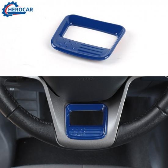 Steering Wheel Trim Decor Cover Trim For Ford Bronco +accessories Blue Abs