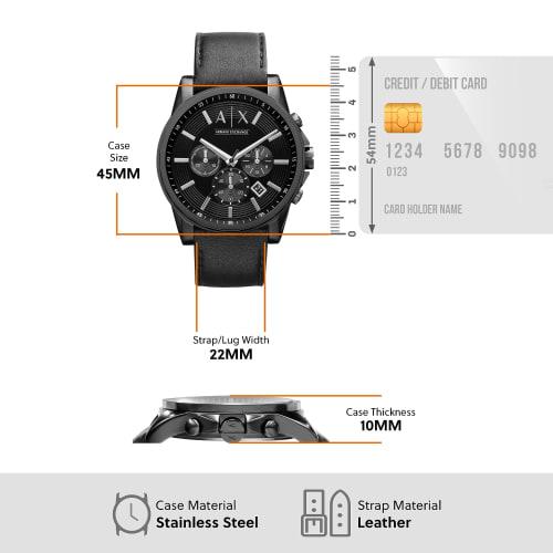 A|X Armani Exchange Watch AX2098 Men's Regular Import Black
