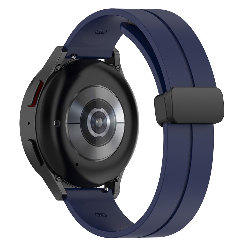 For Samsung Galaxy Watch 6/Watch 5/Watch4 40mm/44mm/Huawei Watch GT 3 42mm/Garmin Venu2 Plus Silicone Watch Band Magnetic Folding Buckle Sport Strap