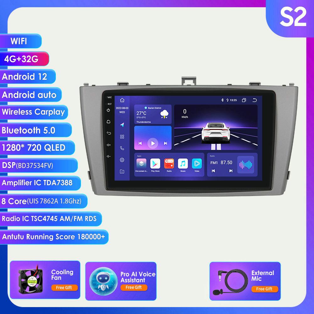 2din Android Autoradio for Toyota Avensis T27 2008-2015 Car Radio Multimedia Video Player GPS Navi Head Unit Carplay Auto 4G RDS Intelligent Screen