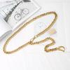 Decoration Letter Fashion Women Casual Gold Metal Waist Chain For Daily Wear