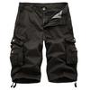 Casual Men's Solid Color Summer Multi-Pockets?Cargo Shorts Loose Fifth Pants