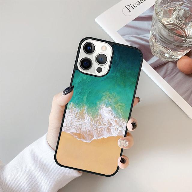 Summer Beach Ocean Waves Phone Case For iPhone 17 Air 16 pro max 15 14 plus 12 13 Soft Bumper Shell Cover coque