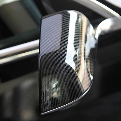 Carbon Fiber Car Accessories for Tesla Model 3 2017-2025 Replacement ABS 2Pcs Rearview Mirror Cover Cap Side Mirror Cover