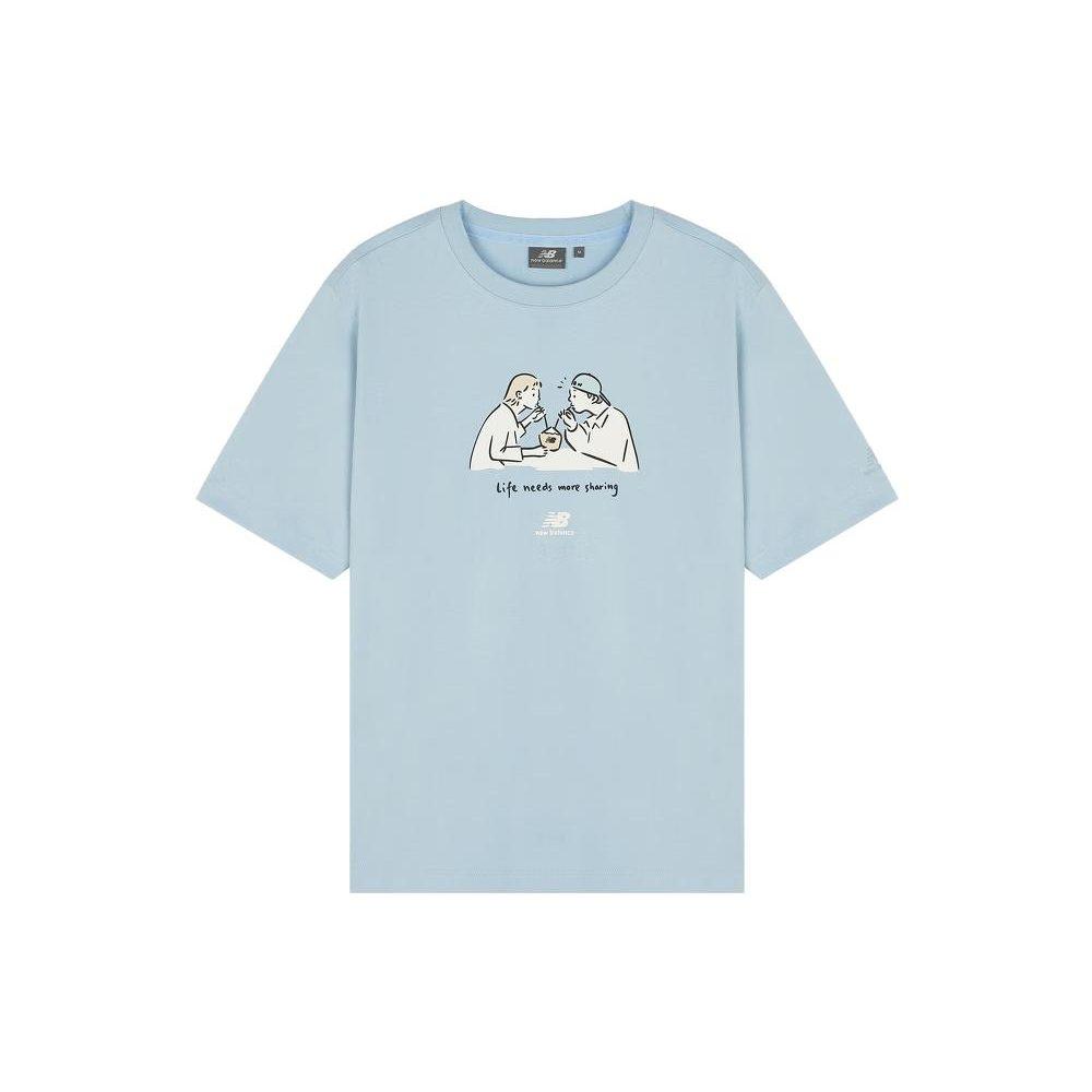 New Balance T Shirt Unisex Light Blue 5ED26041-LBL