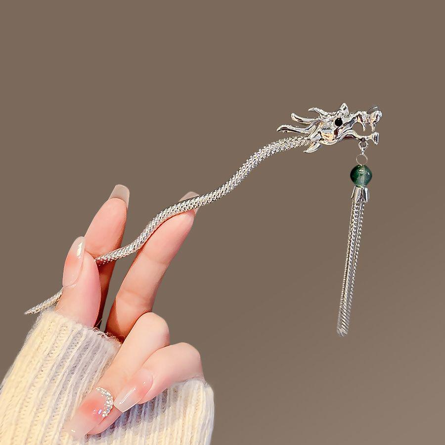 Four Seasons Chinese Tassel Hairpin: Ancient Style Hanfu with Fresh Pearl and Jiangnan Classical Cheongsam Hair Accessory