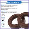 Oil Seal Seal Ring Rotary Shaft Seal FKM Rubber 20x30x7mm Brown 2pcs