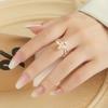 Fairy Full of Smart Butterfly Open Ring Fashionable Versatile Adjustable Design Insect Ring Stacked Index Finger Ring