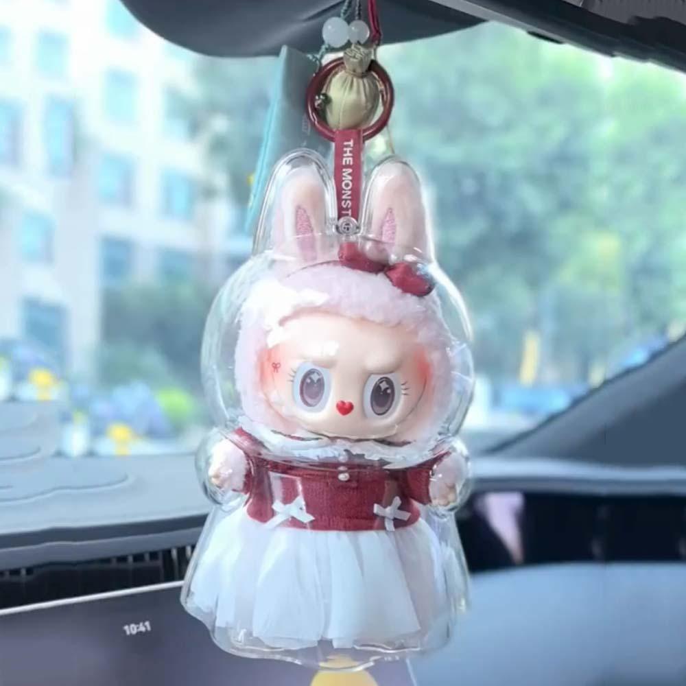 

Waterproof Milan Labubu Storage Bag Peadant Transparent Dust Cover Cute 18cm PVC Ita Bag Unisex прозрачный