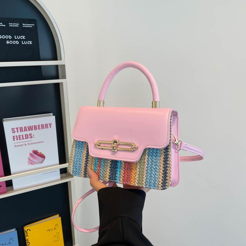 High-end Fashion Woven Straw Niche Bag Style New Versatile Shoulder Bag Texture Portable Messenger Bag