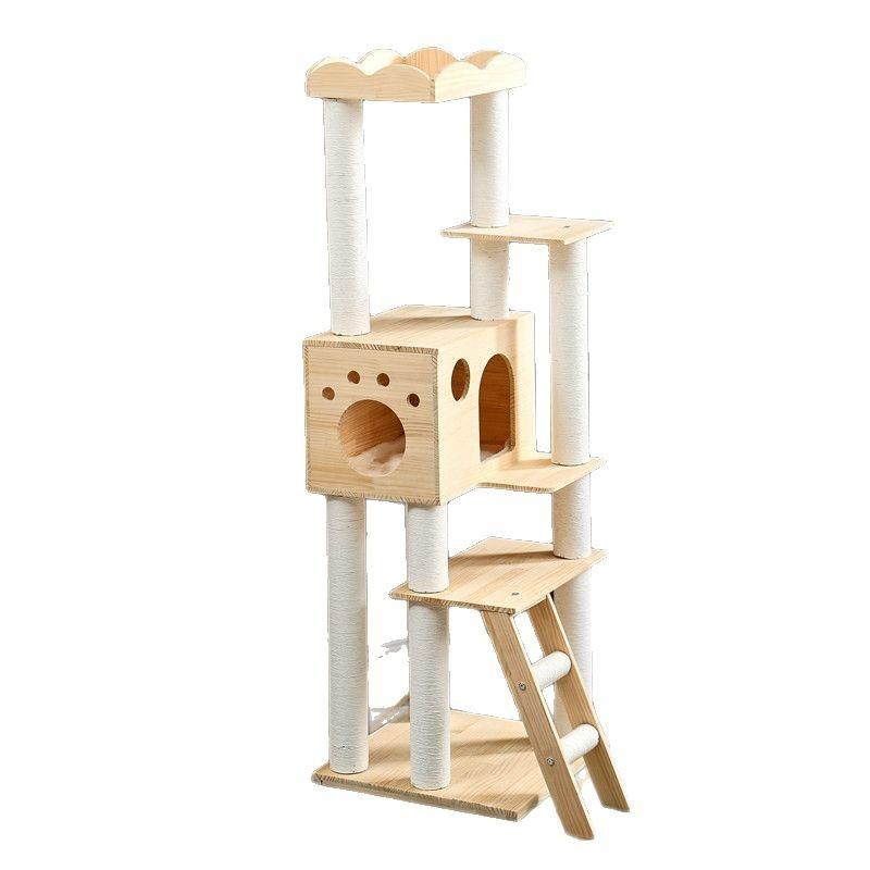 Turn pentru pisici înalt Arbore pentru pisici Apartament mare pentru pisici pe mai multe niveluri, cu stâlpi de zgâriat Scânduri de zgâriat Bibani Peșteri pentru pisici de interior