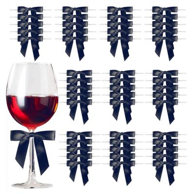 30 Pcs Mini Ribbon Bows Small Satin Bowknots for Sewing Bakery Wrapping