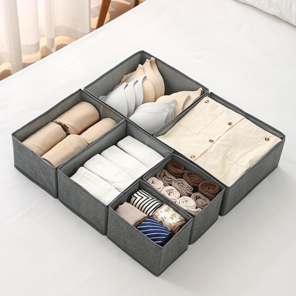 Non-Woven Underwear Storage Box Without Lid Foldable Bra Storage Boxes Space Saving Breathable Underwear Organizer