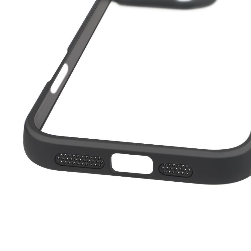 For iPhone 16 Pro Case Shockproof PC+TPU Clear Back Phone Cover