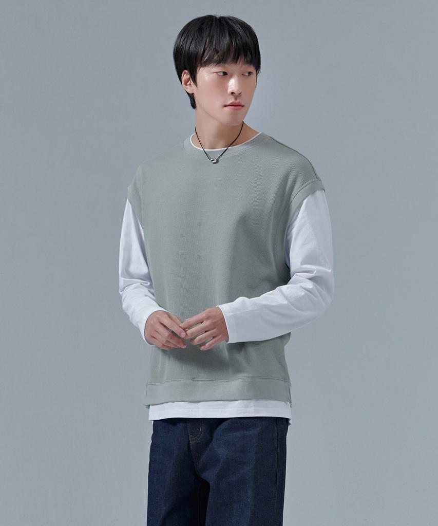 CHASECULT Men'S Layered Color Block T-Shirt-Cerk5114B0S