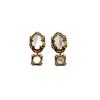 Geometric Shell Earrings Earrings 20 High-End Light Luxury Stud Earrings Retro Court Exquisite Niche Design