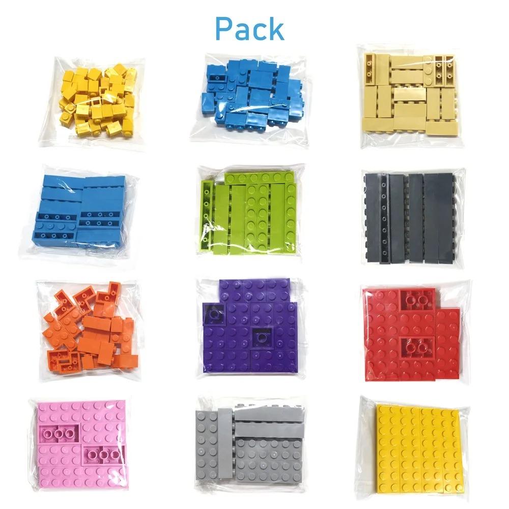122 bucăți figuri groase cărămizi 12 dimensiuni blocuri de construcție DIY educaționale dimensiuni creative compatibile cu 3001 jucării din plastic pentru copii