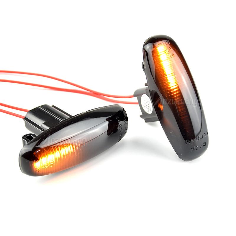 2X Dynamic LED Side Marker Turn Signal Light Indicator For Toyota Yaris Vios Sequential Blinker Light 2014-