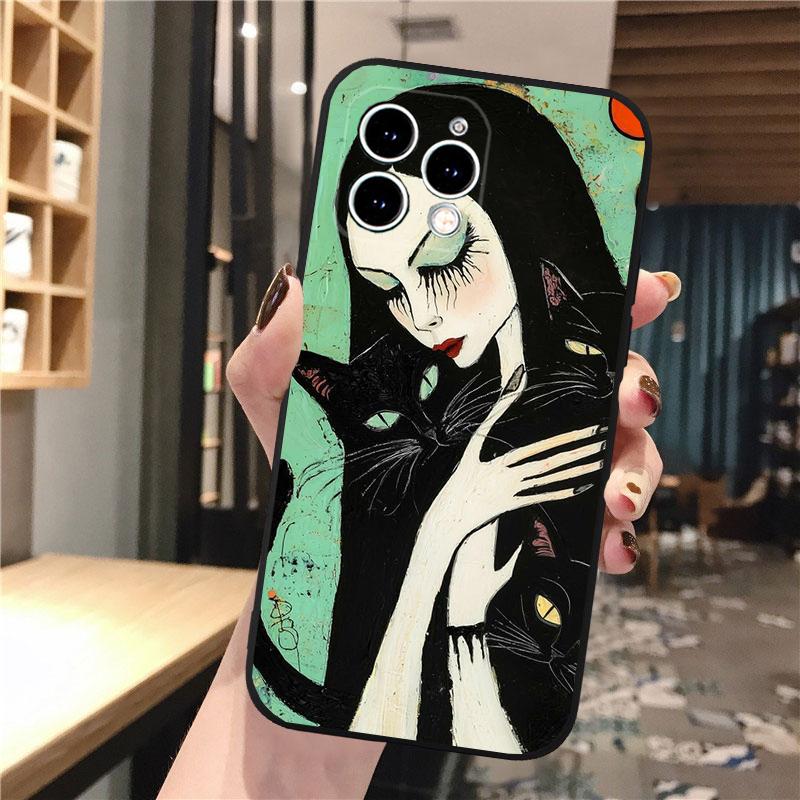 

Cat Lady Art Phone Case For iphone 17 Pro Max 17 Pro Air 16 15 14 13 Pro Max 15 16 Pro 15Plus iphone 16