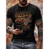 Summer Men Creative Crew-neck Short-sleeved T-shirt Melting Rubik Cube Print Casual Fashion Top Suitable For Outdoor Activities