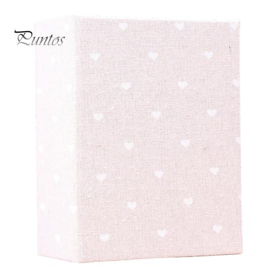 Retro Style Photo Album Mini Printed Fabric Slip-In Album, Portable Floral Print Scrapbook with Transparent Sleeve Pages, Lightweight No Paste Pocket