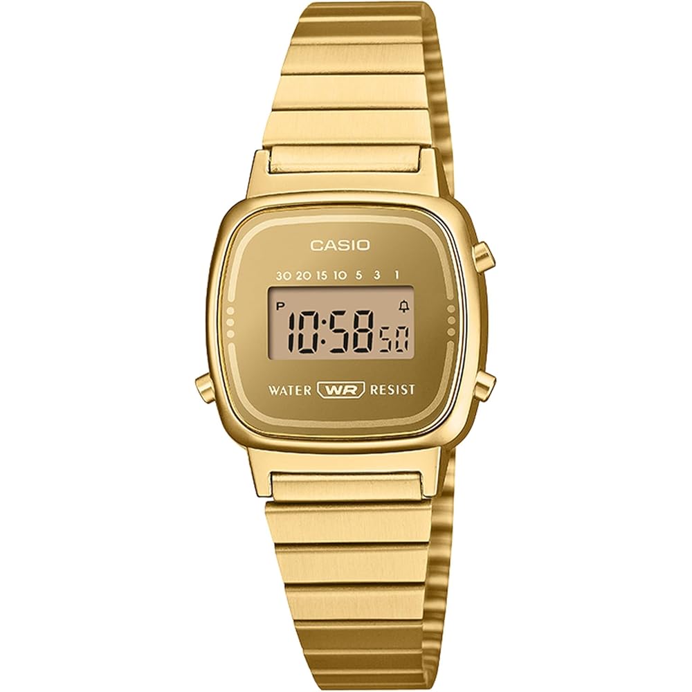 Casio Classic LA670WEGS-9AJF Women s Gold Watch with Quartz Movement and Stainless Steel Band