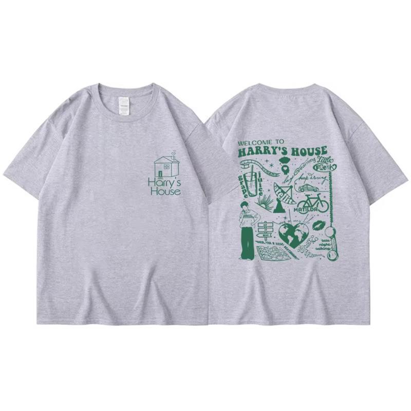 2026 Harrys House Love on Tour Tshirt Cotton Shirts Lovely Cartoon Print Tshirt Retro Mens Clothes Summer T Shirt