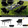 Portable Outdoor Folding Table and Chairs Set - Compact Egg Roll Design for Camping and Picnics